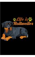 Life Is Rottweiler: Hangman Puzzles - Mini Game - Clever Kids - 110 Lined Pages - 6 X 9 In - 15.24 X 22.86 Cm - Single Player - Funny Great Gift