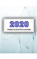 2020 Planner Weekly and Monthly: Jan 1, 2020 to Dec 31, 2020: Weekly & Monthly Planner + Calendar Views - Inspirational Quotes and Navy Floral Cover - ... December 2020