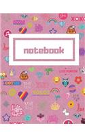 Pink College Ruled Notebook