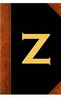 Monogram Z Personalized 2019 Weekly Planner Monogram Z Vintage Style 134 Pages: (2019 Planners Calendars Organizers Datebooks Appointment Books Agendas)