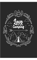 Love Me Some Camping: Blank Lined Notebook Journal for Kids