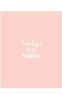 Carolyn 2019 Planner: Calendar with Daily Task Checklist, Organizer, Journal Notebook and Initial Name on Plain Color Cover (Jan Through Dec), Carolyn 2019 Planner