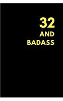 32 and Badass: Guitar Tabs Journal to Make Own Music, Birthday Gift (150 Pages)