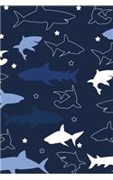 Shark Notebook: Dot Grid Journal, Softcover (6x9 Inches) with 120 Pages
