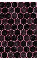 Bullet Journal Notebook Polka Dots and Hexagons Pattern 7