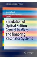 Simulation of Optical Soliton Control in Micro- And Nanoring Resonator Systems