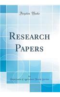 Research Papers (Classic Reprint)