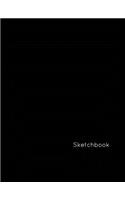 Sketchbook: Large Black Design Drawing Book