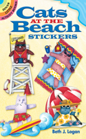 Cats at the Beach Stickers