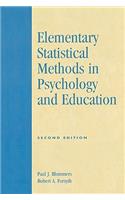 Elementary Statistical Methods in Psychology and Education