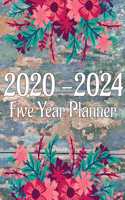 2020-2024 Five Year Planner: Monthly Schedule Organizer with 60 Months Calendar (5 Year), Yearly Planner, flower cover designed(1 Monthly Agenda 2020, 2021, 2022, 2023, 2024 Large Size 8.5x11)