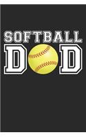 Dad Softball Notebook - Softball Dad - Softball Training Journal - Gift for Softball Player - Softball Diary