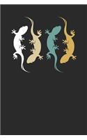 Retro Gecko: Geckos Notebook. Graph Paper (6 x 9 - 120 pages) Animal Themed Notebook for Daily Journal, Diary, and Gift