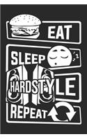 Eat Sleep Hardstyle Repeat: Graph Paper 5x5 Notebook for People who like Humor Sarcasm