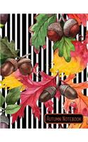 Autumn Notebook: 8.5 x 11 Fall Themed Wide Ruled Notebook For All Your Home, School And Business Note Needs