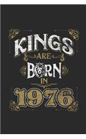 Kings Are Born In 1976: Blank Lined Notebook - Journal for Birthday Gift Idea