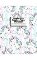 Handwriting Practice Paper Workbook