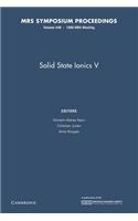 Solid State Ionics V: Volume 548