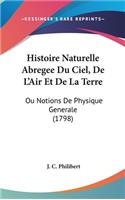 Histoire Naturelle Abregee Du Ciel, De L'Air Et De La Terre