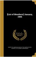 [List of Members] January, 1906