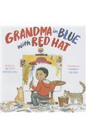 Grandma in Blue with Red Hat