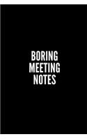 Boring Meeting Notes: 6x9 Lined Notebook/Journal/Diary, 100 pages, Sarcastic, Humor Journal, original gift For Women/Men/Coworkers/Classmates , appreciation gift for cowo