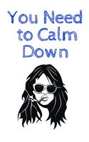 You Need to Calm Down Notebook: Taylor Swift Composition Journal, College Ruled Blank Lined Designer Notebook Journal