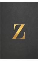 Z: Executive Monogram Initial Journal (Vintage Leather Look Personalized Letter Notebooks)