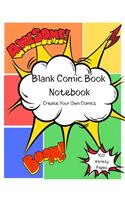 Blank Comic Book Notebook