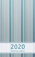 2020 Asthma diary: Dated Asthma symptoms tracker incl. Medications, Triggers, Peak flow meter section and charts, Exercise tracker, Notes pages. 8.5" x 5.5" (Half lett