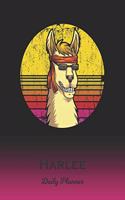 Harlee: Llama Daily Planner - Custom Letter H First Name Personal 1 Year (2020 - 2021) Planning Agenda - January 20 - December 20 - Writing Notebook - Dateb