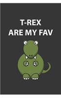 My Fav T Rex Notebook: Lined Journal, 120 Pages, 6 x 9, Affordable Gift Journal Matte Finish
