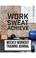 Weekly Workout Training Journal
