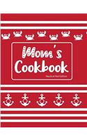 Mom's Cookbook Nautical Red Edition