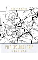 Pila (Poland) Trip Journal: Lined Travel Journal/Diary/Notebook with Pila (Poland) Map Cover Art
