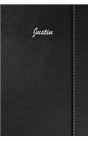 Justin: Blank Cookbook Recipes & Notes Featuring 120 Pages 6x9 Simulated Leather Cover