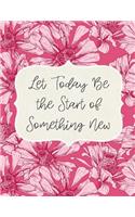 Lemon Flower Pretty Pink Journal Notebook 200 Pages