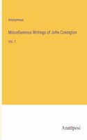 Miscellaneous Writings of John Conington