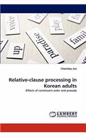 Relative-Clause Processing in Korean Adults