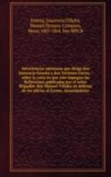 Advertencias amistosas que dirige don Inocencio Ensena a don Verisimo Cierto