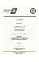 Light List, 2006, V. 2, Atlantic Coast, Shrewsbury River, New Jersey to Little River, South Carolina