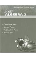 Saxon Algebra 2 Homeschool Testing Book