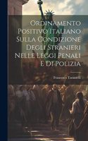 Ordinamento Positivo Italiano Sulla Condizione Degli Stranieri Nelle Leggi Penali E Di Polizia