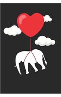 Valentine's Day Notebook - Valentine's Day Gift for Animal Lover - Valentine's Day Elephant Journal - Elephant Diary