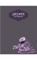 Grimer Notebook: Favorite Pokemon Blankbook Journal