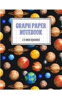 Graph Paper Notebook 1/2 Inch Squares