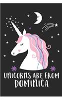 Unicorns Are From Dominica: A Blank Lined Journal for Sightseers Or Travelers Who Love This Country. Makes a Great Travel Souvenir.