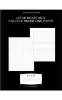 Large hexagon & college ruled line paper