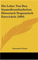 Die Lehre Von Den Staatsdienstbarkeiten Historisch Dogmatisch Entwickelt (1894)