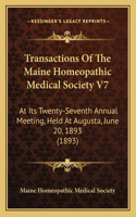 Transactions of the Maine Homeopathic Medical Society V7